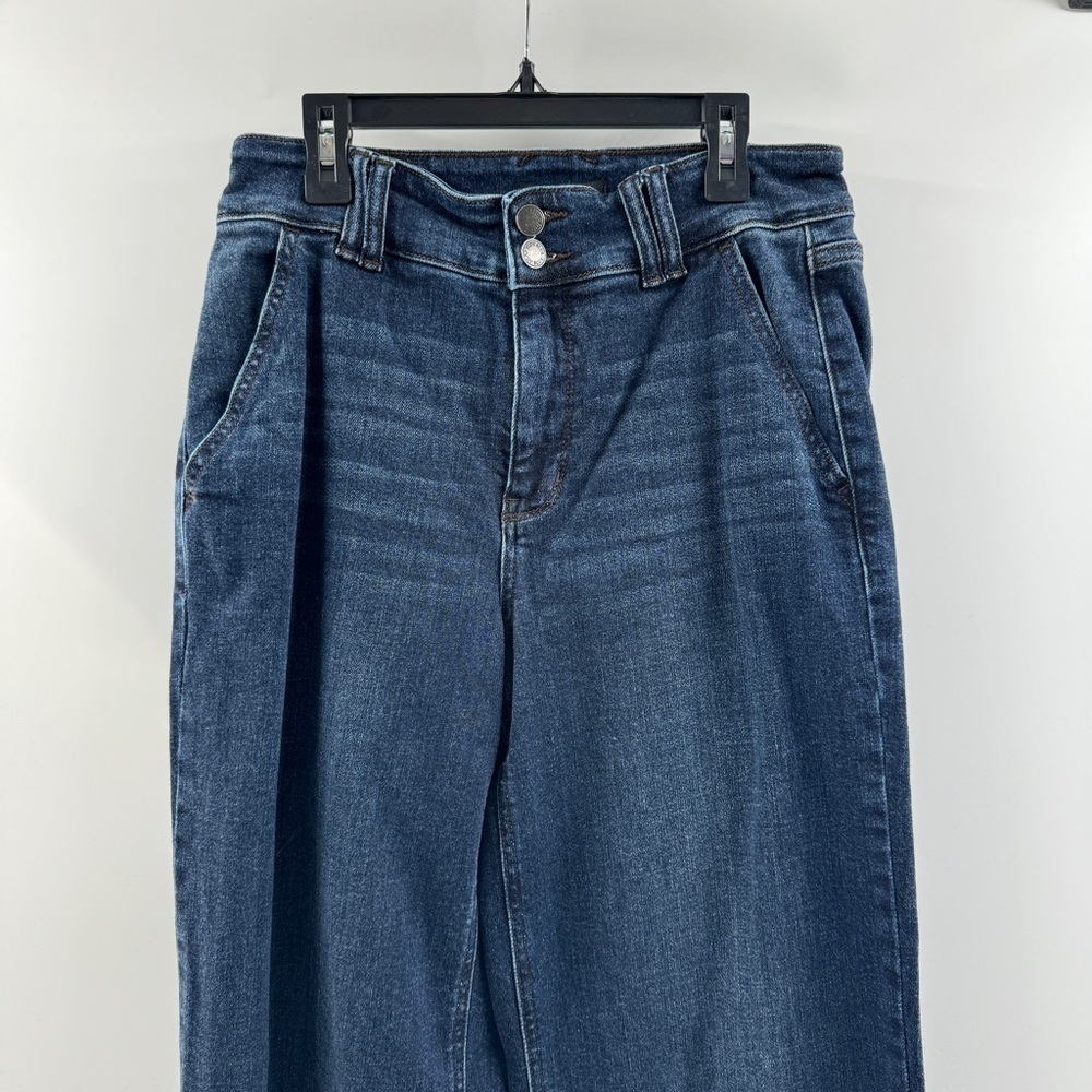 Judy Blue Women’s Dark Wash Wide Leg Jeans Zipper Fly Size 7/28 - Picture 3 of 8